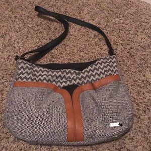 Black and white Roxy purse